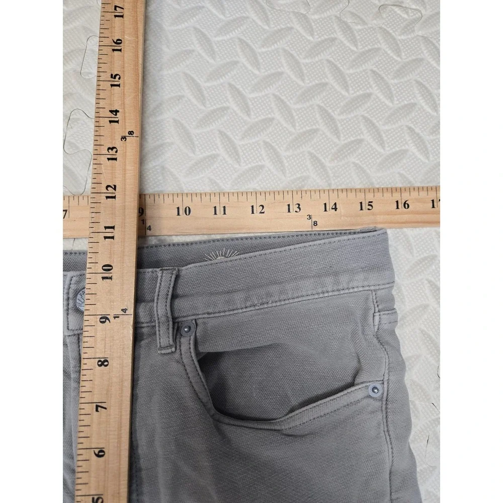 Faherty Brand Mens 5-Pocket Terry Pants Grey Straight Leg Stretch Size 31 x 30.5